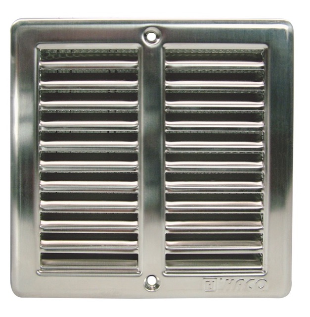 Inox ventilacijska rešetka s okvirom i mrežicom 150x150