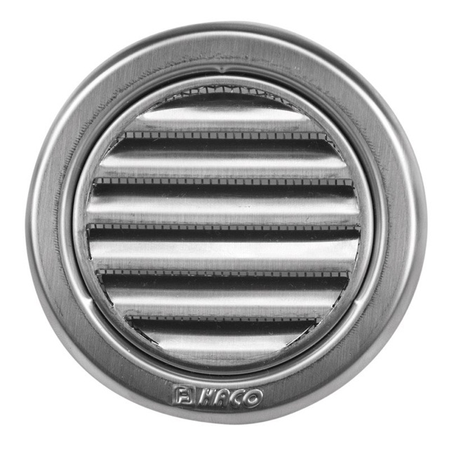 Inox ventilacijska rešetka okrugla s mrežicom 75