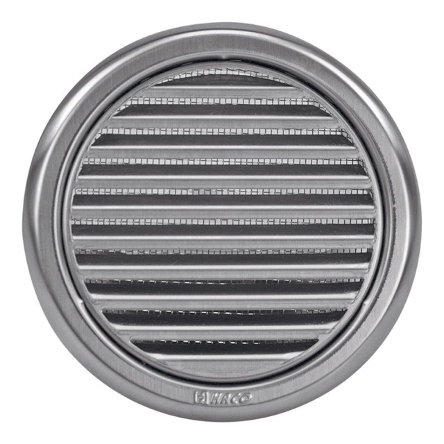Inox ventilacijska rešetka okrugla s mrežicom 125