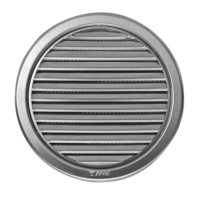 Inox ventilacijska rešetka okrugla s mrežicom 150